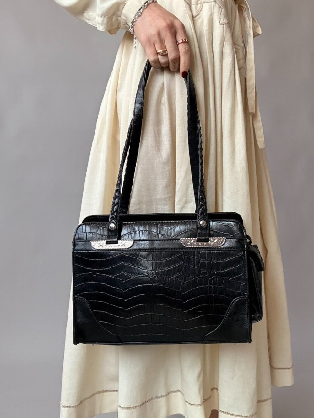 Vintage GAL Bueno Croc Embossed Shoulder Bag - Western Hardware